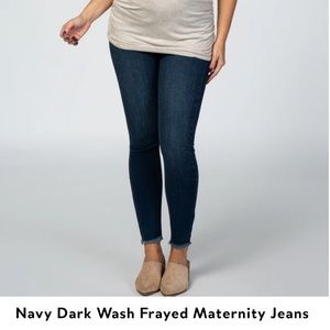 PinkBlush Frayed Hem Maternity Skinny Jeans - 27